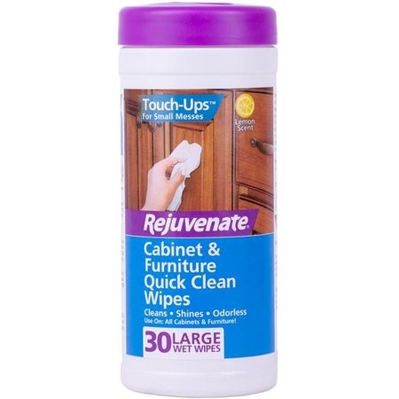 REJUVENATE Rejuvenate 1006309 8 x 7 in. Plant-Based Pulp Floor & Furniture Cleaning Wipes - Pack of 30 1006309